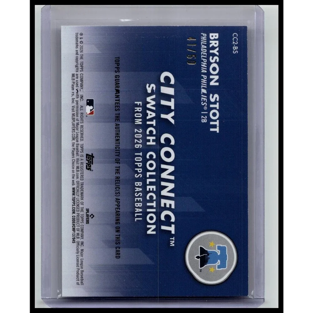 2026 Topps Jackson Holliday City Connect Swatch Collection Relics Gold #/50